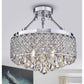 HomeRoots Viola 15" Semi-Flush Lamp In Chrome Finish