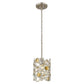 HomeRoots Vitozzi 1-Light Leaf Pendant in Antique Silver Finish