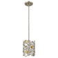 HomeRoots Vitozzi 1-Light Leaf Pendant in Antique Silver Finish