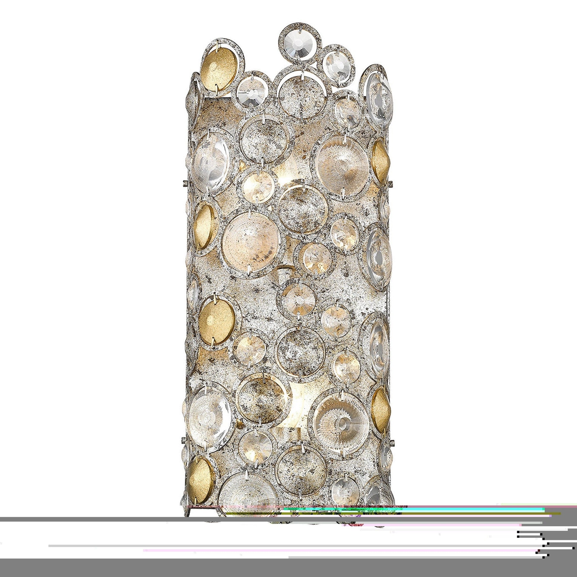 HomeRoots Vitozzi 2-Light Leaf Sconce With Antique Silver Finish