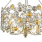 HomeRoots Vitozzi 3-Light Leaf Chandelier With Antique Silver Finish