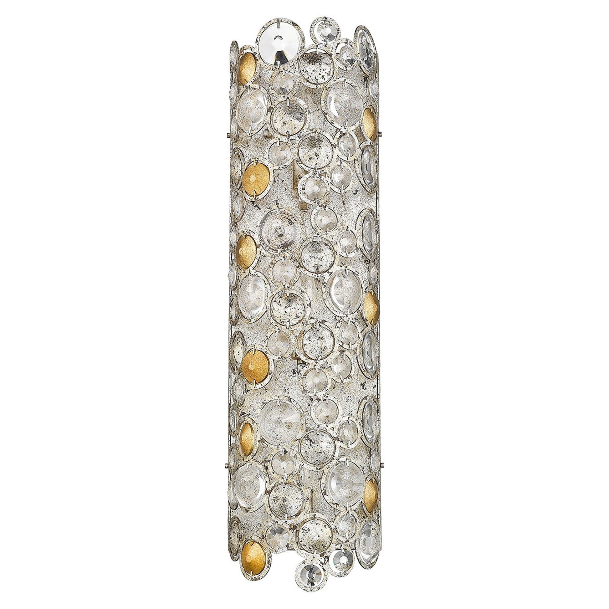 HomeRoots Vitozzi 3-Light Leaf Sconce in Antique Silver Finish