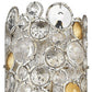 HomeRoots Vitozzi 3-Light Leaf Sconce in Antique Silver Finish
