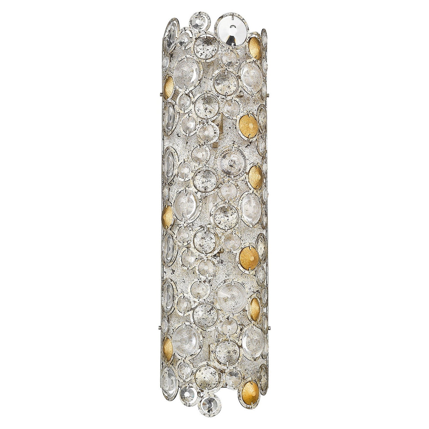 HomeRoots Vitozzi 3-Light Leaf Sconce in Antique Silver Finish