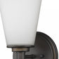 HomeRoots Wall Light With Frosted Glass Shade and Bronze Finish