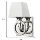 HomeRoots Wall Light With Frosted Glass Shade and Silver Metal Finish