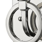 HomeRoots Wall Light With Frosted Glass Shade and Silver Metal Finish
