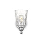 HomeRoots Wall Light With Pebbled Glass and Silver Metal Finish