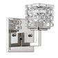 HomeRoots Wall Light in Silver Finish With Crystal Shade