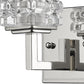 HomeRoots Wall Light in Silver Finish With Crystal Shade