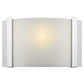 HomeRoots Wall Sconce With Frosted Glass Shade and Polished Chrome Finish