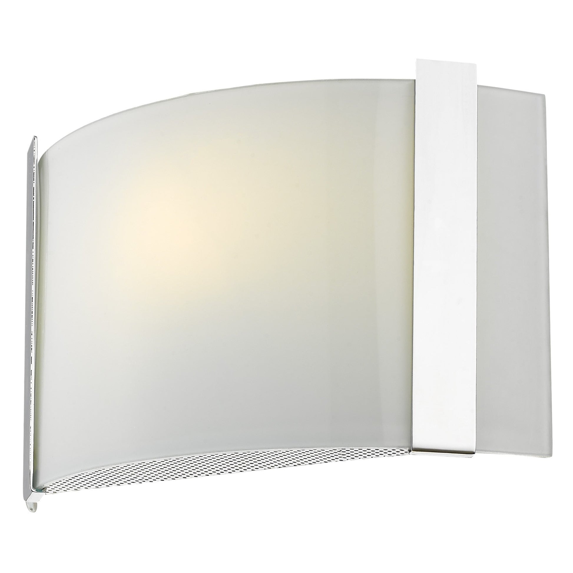 HomeRoots Wall Sconce With Frosted Glass Shade and Polished Chrome Finish