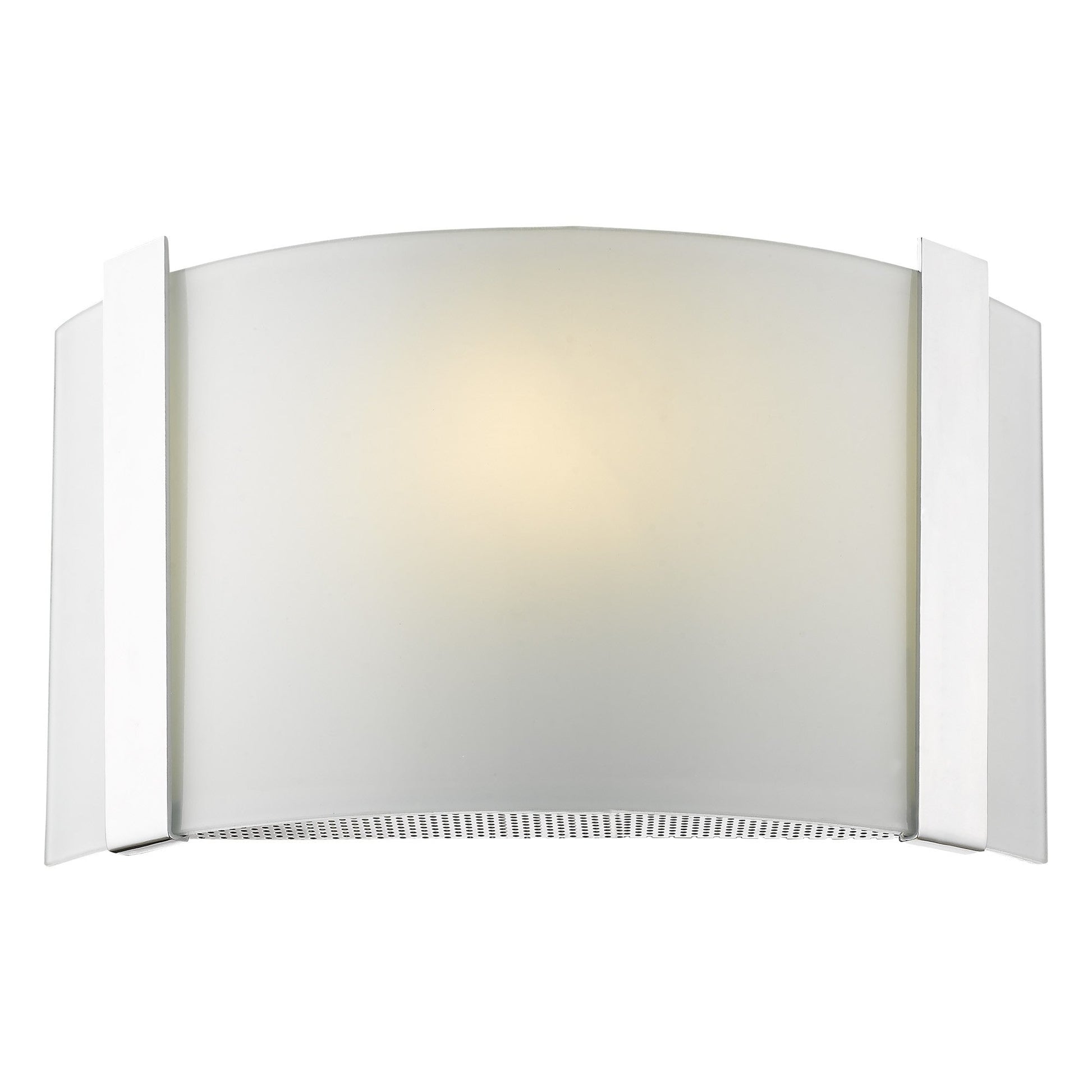 HomeRoots Wall Sconce With Frosted Glass Shade and Polished Chrome Finish