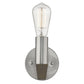 HomeRoots Wall Sconce With Silver Metal and Wood Finish