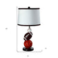 HomeRoots Whimsical Sports Themed Table Lamp With White Shade