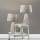 HomeRoots White Ceramic Geometric Base Table Lamp in Set of Two