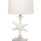 HomeRoots White Coastal Starfsh Table Lamps in Set of 2