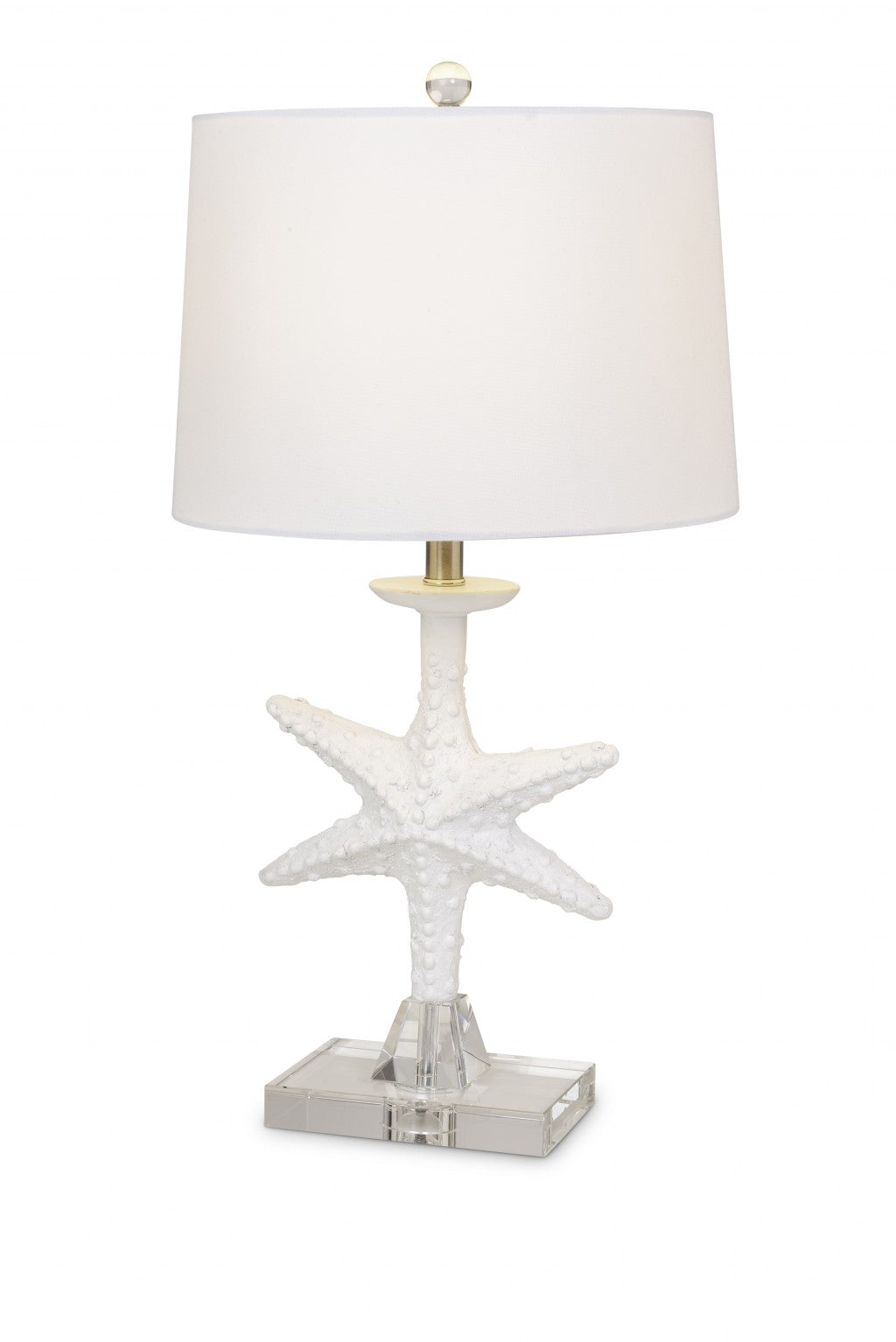 HomeRoots White Coastal Starfsh Table Lamps in Set of 2