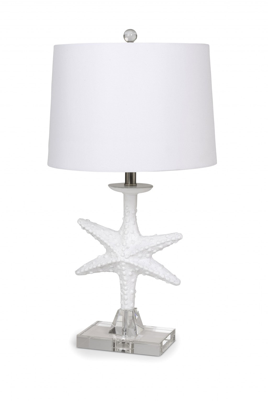 HomeRoots White Coastal Starfsh Table Lamps in Set of 2