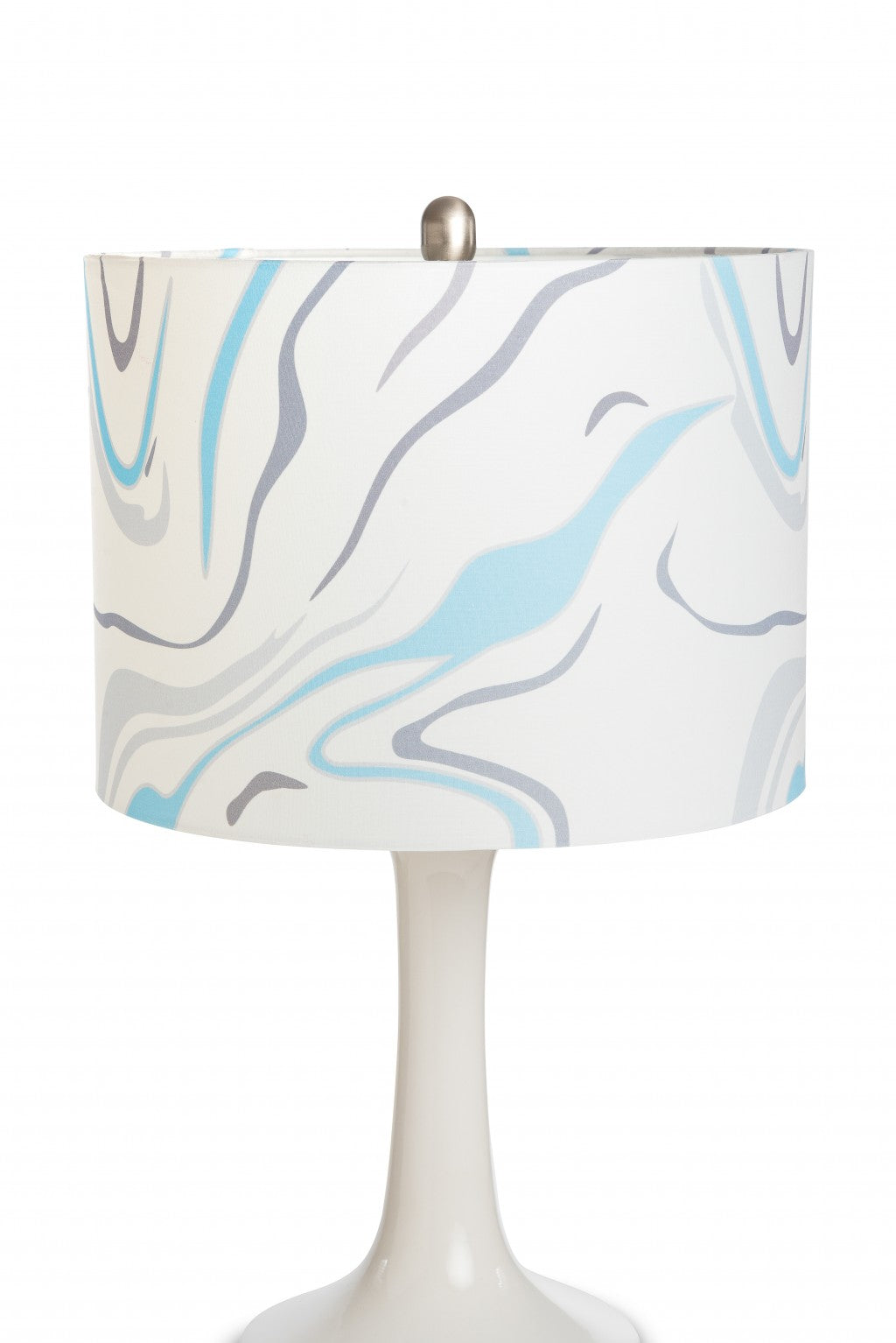 HomeRoots White Contemporary Table Lamps in Set of Two