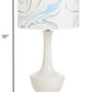 HomeRoots White Contemporary Table Lamps in Set of Two
