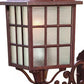 HomeRoots Window Pane Lantern Wall Sconce in Dark Brown Finish