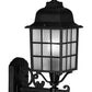 HomeRoots Window Pane Lantern Wall Sconce in Matte Black Finish