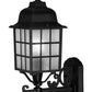 HomeRoots Window Pane Lantern Wall Sconce in Matte Black Finish