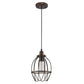 HomeRoots Wire Pendant Hanging Light in Antique Bronze Finish