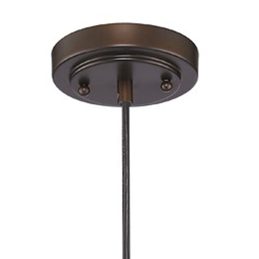 HomeRoots Wire Pendant Hanging Light in Antique Bronze Finish