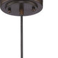HomeRoots Wire Pendant Hanging Light in Antique Bronze Finish