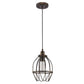 HomeRoots Wire Pendant Hanging Light in Antique Bronze Finish
