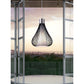 HomeRoots Wire Teardrop Ceiling Lamp In Black