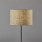 HomeRoots Wireless Charging Table Lamp With Matte Black Metal and Wood Finish