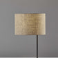 HomeRoots Wireless Charging Table Lamp With Matte Black Metal and Wood Finish