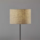 HomeRoots Wireless Charging Table Lamp With Matte Black Metal and Wood Finish