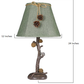 HomeRoots Woodland Cottage Table Lamp in Brown Finish