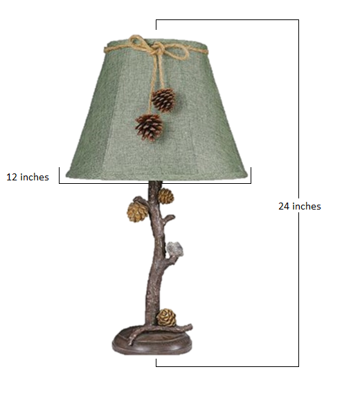 HomeRoots Woodland Cottage Table Lamp in Brown Finish