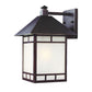 HomeRoots XL Antique Bronze Frosted Glass Lantern Wall Light