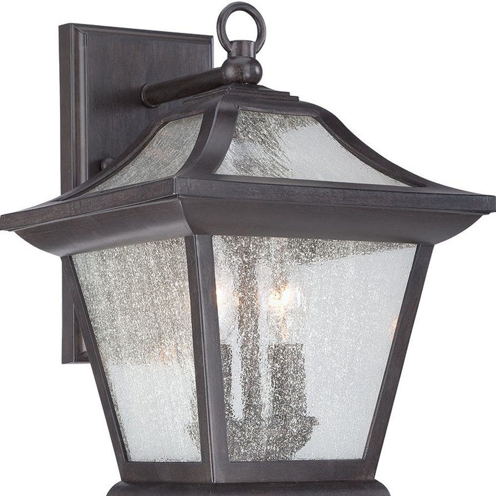 HomeRoots XL Birdhouse Shape Outdoor Wall Light in Matte Black Finish