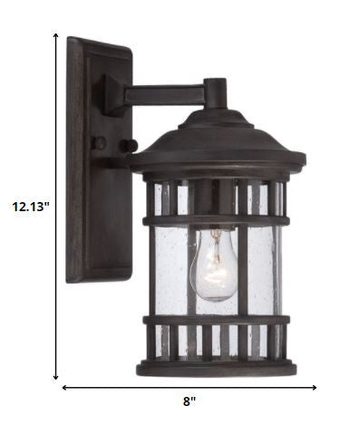 HomeRoots XL Canister Wall Light in Matte Black Finish