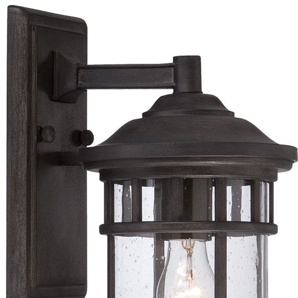 HomeRoots XL Canister Wall Light in Matte Black Finish