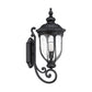 HomeRoots XL Cast Aluminum Glass Lantern Wall Light in Matte Black Finish
