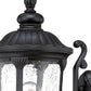 HomeRoots XL Cast Aluminum Glass Lantern Wall Light in Matte Black Finish