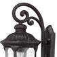 HomeRoots XL Glass Lantern Wall Sconce With Black Cast Aluminum Finish