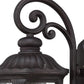 HomeRoots XL Glass Lantern Wall Sconce With Black Cast Aluminum Finish