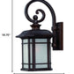 HomeRoots XL Lantern Wall Light With Frosted Linen Glass in Antique Bronze Finish
