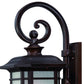 HomeRoots XL Lantern Wall Light With Frosted Linen Glass in Antique Bronze Finish