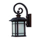 HomeRoots XL Lantern Wall Light With Frosted Linen Glass in Antique Bronze Finish