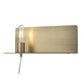 HomeRoots XL Shelf Wall Light With Dull Gold Finish